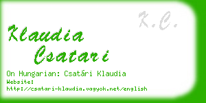 klaudia csatari business card